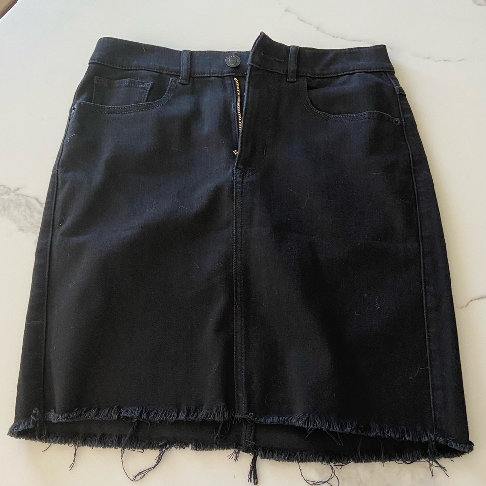 Express Black Denim Skirt